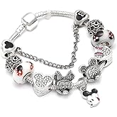 MIADEAL Cartoon Mouse Theme Silver Charms Bracelet