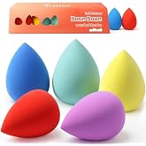 BEAKEY Makeup Sponge Set, 5 Pack Foundation Beauty Sponges &amp; Soft Blenders | Micro Porous Low Absorption, for Liquid Cream &amp; Powder Application, Latex Free Vegan &amp; Cruelty-Free, Reusable &amp; Durable