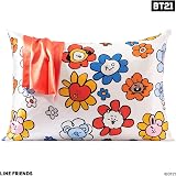 Kitsch x BT21 Satin Pillowcase Tata Queen 19x26 Zipper Hair Skin view 3