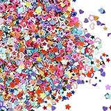 eBoot 100 Grams Multi-shaped Glitter Confetti Colorful Sequins for DIY Crafts, Nail Art and Decoration, Mix Color