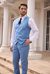 Wangyue Mens Suit 3 Piece Slim Fit Wedding Suits