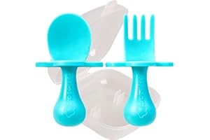 Grabease Baby & Toddler Utensils - Spoons & Forks - BPA-Free & Phthalate-Free, Cutlery Set for Baby & Toddler