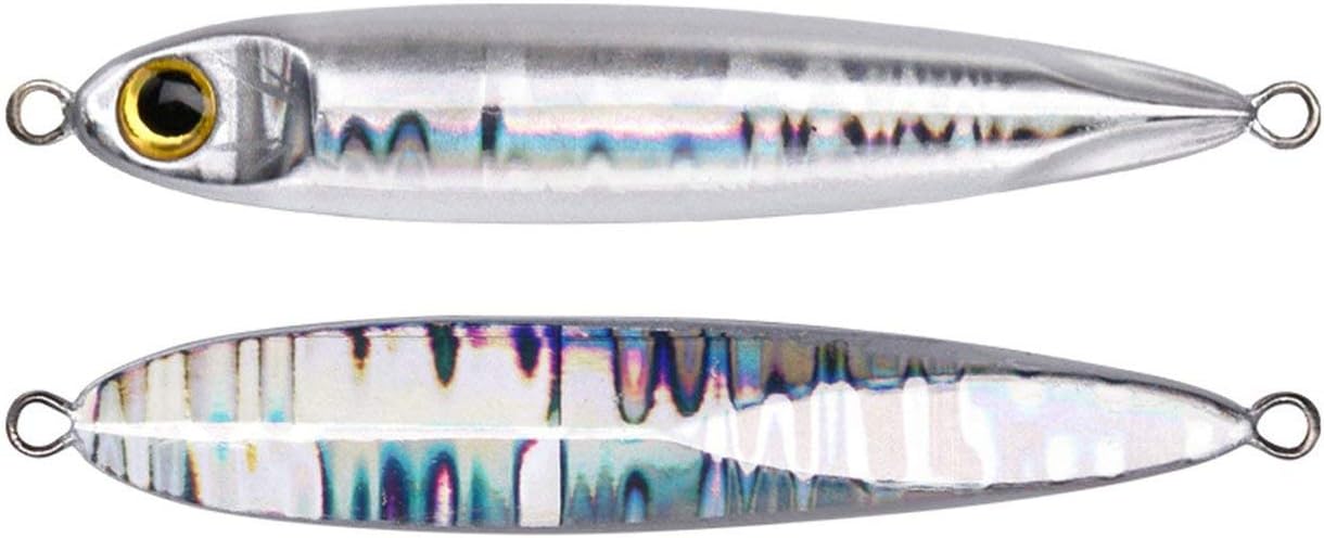 Romantico New Slower Slim Metal Slow Jig Cast Spoon 10G 15G Artificial Bait Shore Fishing Jigging Lead Metal Bass Fishing Lure,Color E,10g