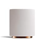 Fellow Monty Milk Art Cups - Double Wall Ceramic Cortado Mug, Matte White with Copper Base, 4.5 oz Cup