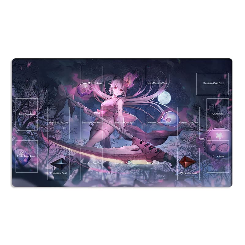 Mlikemat ZD014-775-A Red Blossoms from Underroot, CCG TCG Play Mat & Free Bag