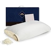Talatex Talalay Shredded Latex Pillow-100% Natural Latex Premium Pillow with Adjustable Neck Support Area for Back, Stomach or Side Sleepers