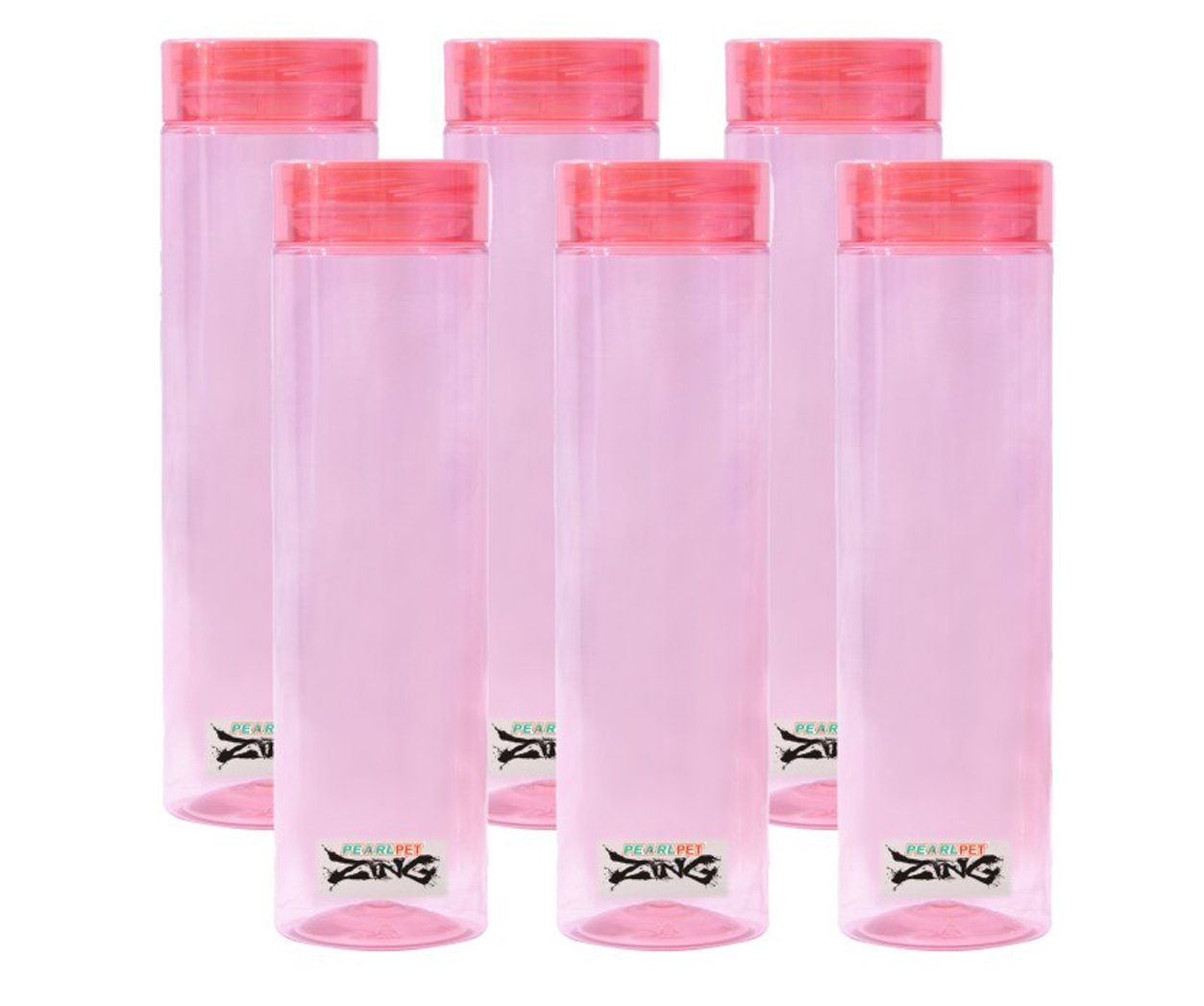 PEARLPET Zing Plastic Bottle, 1000ml, Set of 6, Pink Amazon.in Home