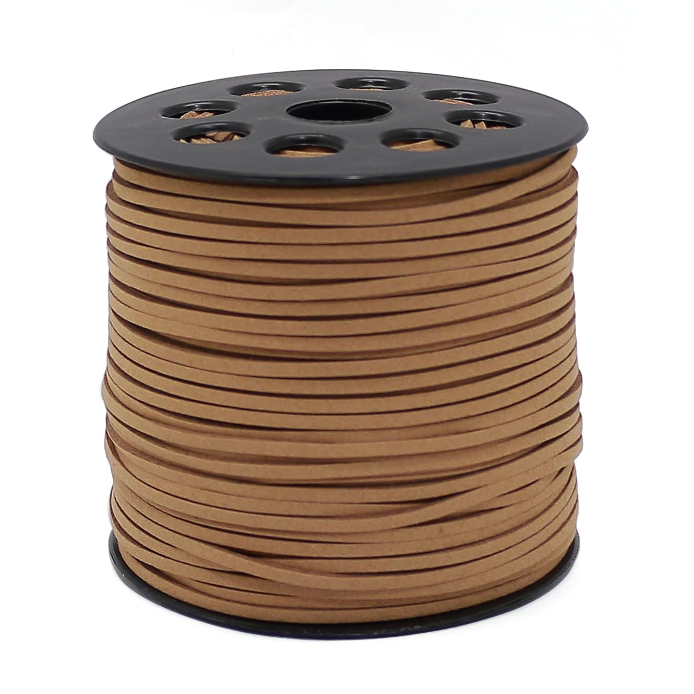 Photo 1 of FQTANJU 100 Yards Suede Cord, 2.65mm Flat Faux Leather Cord with Roll Spool Beading Craft Thread for Necklaces, Bracelets, Jewelry Making, Beading and DIY Handmade Crafts (Light Brown)