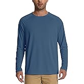Valcatch Fishing Shirts for Men Long Sleeve Sun Protection T-Shirts for Workout Hiking Athletic Tee Top Swim Rash Guard Shirt