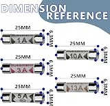 Innfeeltech 25Pcs BS1362 Ceramic Tube Fuse 6.3x25mm 1A 3A 5A 10A 13A 240V view 2