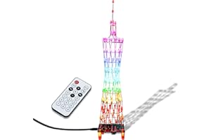 PEMENOL DIY LED Tower Kit, 150 LED Light DIY Soldering Practice Learning Kit with 21 LED Lighting Effect Music Spectrum Mode for Father's Day Gift College High School Education
