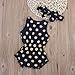 Baby Girl Clothes Gold Dots Bodysuit Romper Jumpsuit One-Pieces Outfits Set (0-6 Months, Navy Blue)