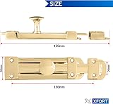 XFORT 2 Pack Polished Brass Door Bolt Surface Mounted 150mm view 5