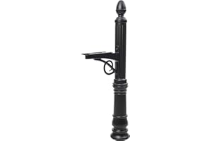 Architectural Mailboxes Victorian Plastic Mailbox Post, Compatibility Code A, B, VP000BAM, Black