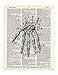 Vintage Hand Skeleton Print, Medical Anatomy Drawing, Dictionary Page Art Print, 8x11 UNFRAMED