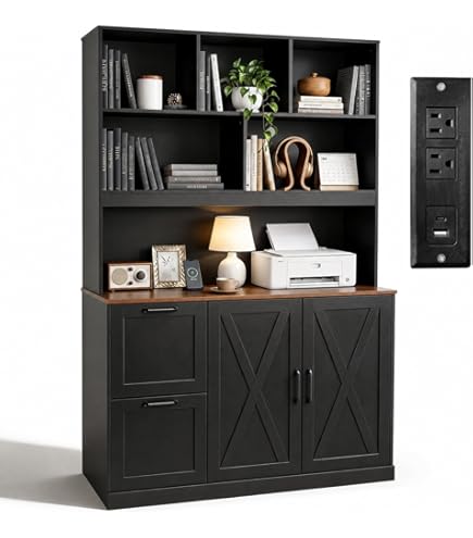 Amazon.com: NORTHSKY 72'' Tall Bookshelf with Power Outlet, 2