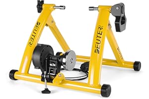 CXWXC Bike Trainer, Magnetic Bicycle Stationary Stand for Indoor Exercise Riding, 26-29" & 700C Wheels, Quick Release Skewer & Front Wheel Riser Block Included