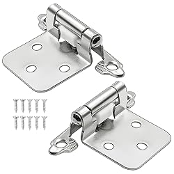 12 Pack 1/2'' Overlay Cabinet Hinges, Self Closing
