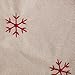 iPEGTOP 42 inches Burlap Rustic Christmas Tree Skirt - Classic Holiday Decorations Woodland Santa Snowflake Embroidery - Begie Red Rim