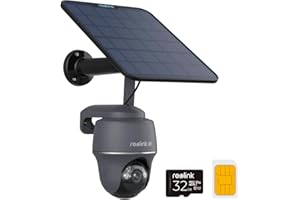 REOLINK 4G LTE Cellular Security Camera, 4K No WiFi Solar Powered Camera, Pan Tilt 360° Live View, Smart Detection, Color Nig