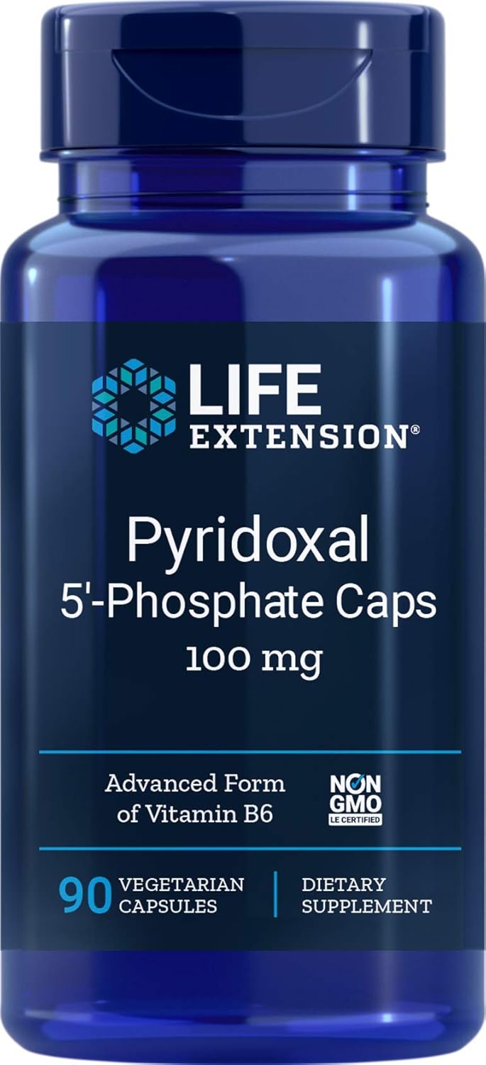 Life Extension Pyridoxal 5-Phosphate 100 Mg Vegetarian Capsules, 60-Count, packaging may vary: Health & Personal Care