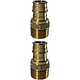 2 Pieces XFITTING 3/4" Pex A Expansion x 3/4" Male NPT Adapter