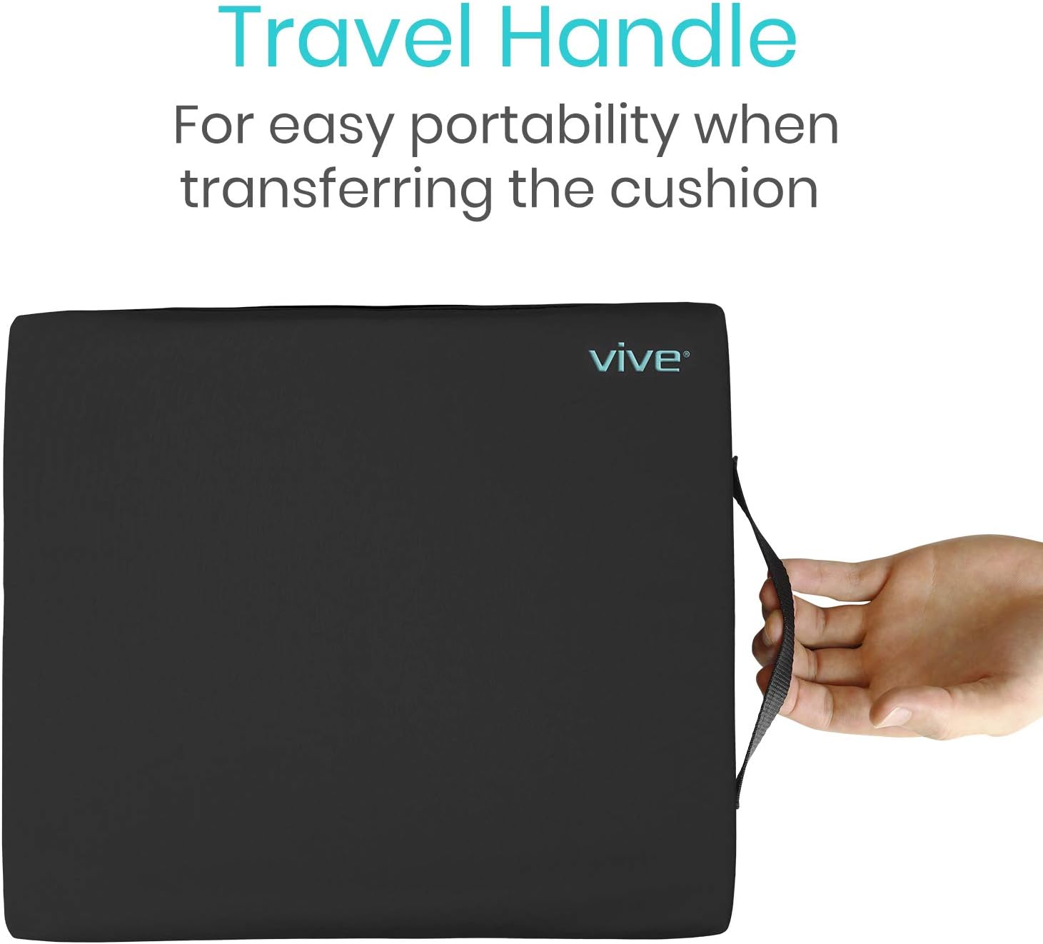 Vive Wheelchair Cushion - Gel Seat Pad for Coccyx, Orthopedic Back Support, Sciatica & Tailbone Pain Relief - Waterproof Cover + 4 Layer Foam Support and Comfort - for Pressure Sores and Ulcers: Home & Kitchen