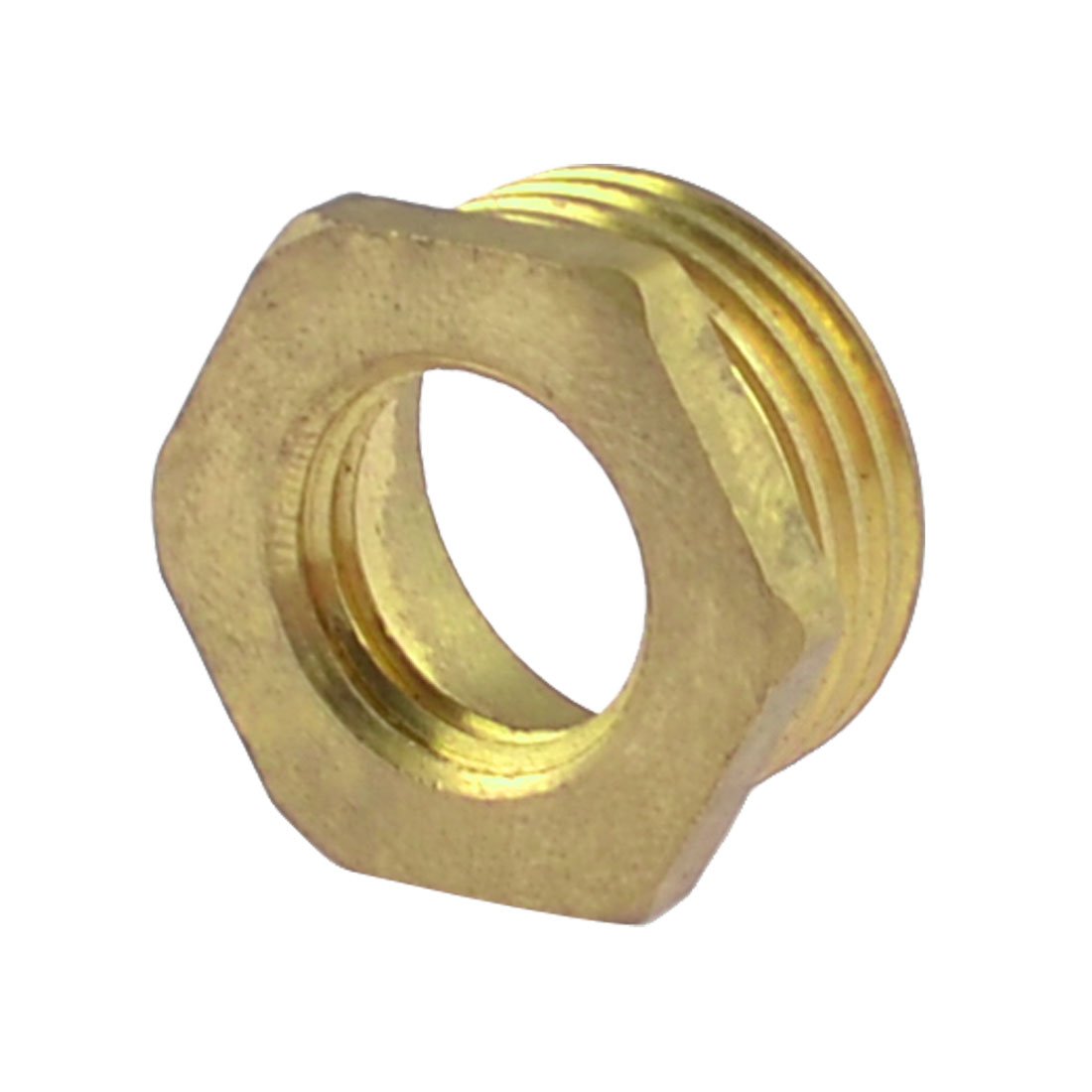 Aexit 1/2" PT Male to 1/4" PT Female Hex Busing Pipe Fitting Connector Gold Tone (6e793bc274360c0724175e9632538a8e)