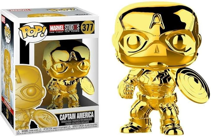 gold captain america pop vinyl