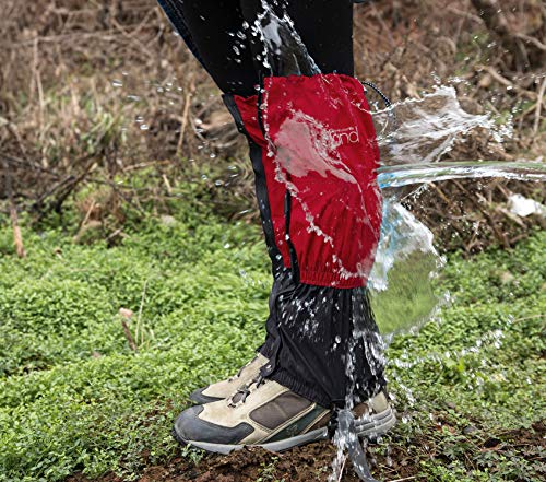 IDAND Waterproof Gaiters for Hiking Snow Gaiters Snow Leg Gaiters Snow Boot Gaiters Anti-Tear Oxford Fabric Outdoor Waterproof Snow Shoes for Outdoor Hiking Walking Hunting Climbing Mountain - Thumbnail 2