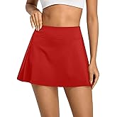 AFFOLE Women's Tennis Golf Skirts High Waisted with Pockets Inner Shorts for Athletic Skorts Sports Running Pickleball