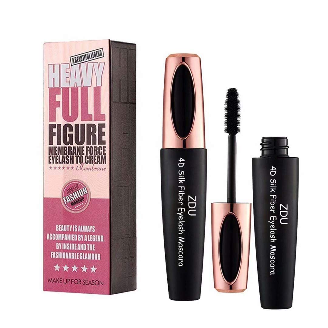 Amazon Com 2 Pack 4d Silk Fiber Eyelash Mascara Extension Makeup Black Cold Waterproof Kit Eye Lashes Beauty