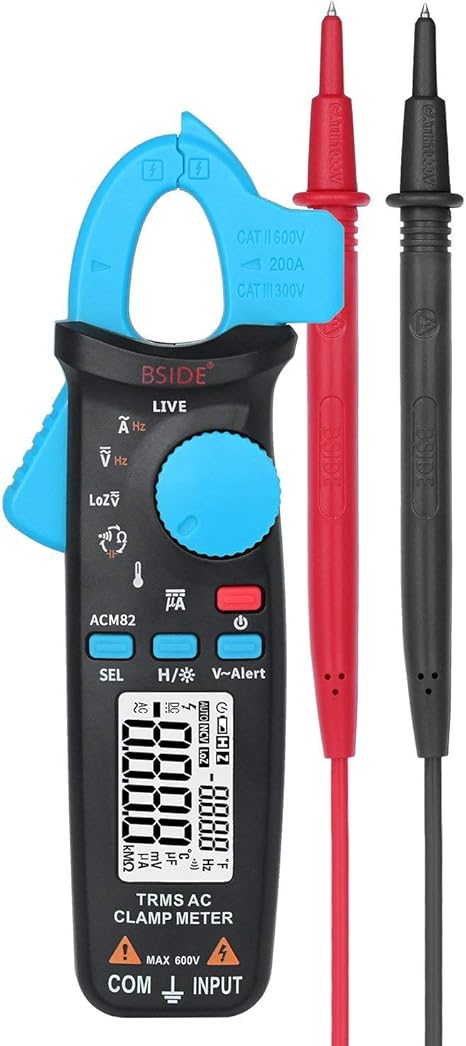 Amazon Co Jp デジタルテスター デジタルクランプメーター Acm オートレンジ Hz Temp Ohm Uf Vアラートライブチェック ポケットクリップ付き 電気測定 ホーム キッチン