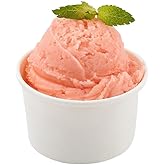 Coppetta 3-Ounce Dessert Cups, 200 Disposable Ice Cream Cups - Lids Sold Separately, Heavy-Duty, White Paper Frozen Yogurt Bowls, For Hot And Cold Foods, Perfect For Gelato Or Mousse - Restaurantware