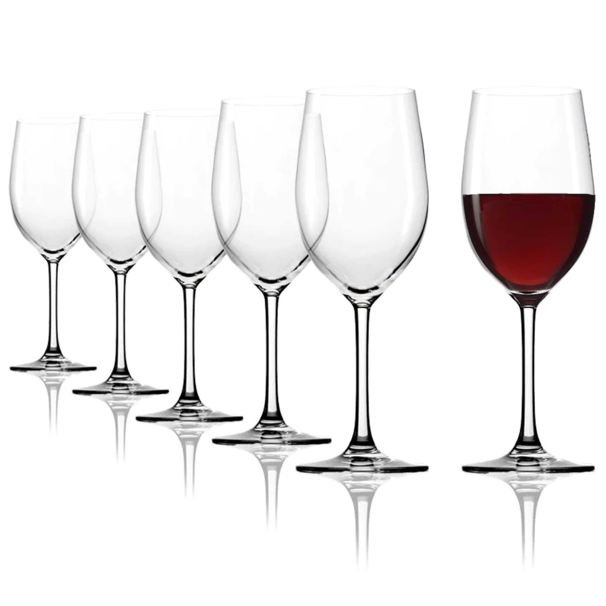 Stölzle Lausitz Red Wine Glass 448 ml Classic I Wine Glasses Set of 6 Dishwasher Safe I Glasses Set Shatterproof I High-Quality Crystal Glass I Highest Qu