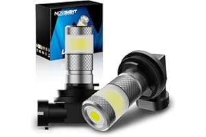 NOVSIGHT H11/H8/H16 Led Fog Light Bulbs or DRL, 6000K Xenon White 360 Degree Fog Light Led, Mini Size All in One Fog Bulbs Daytime Running Lights Replacement, White Pack of 2