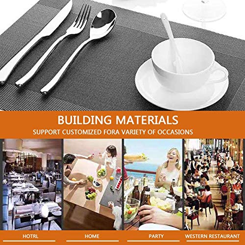 Placemats Set of 4, HeatResistant Woven Vinyl Placemat, NonSlip