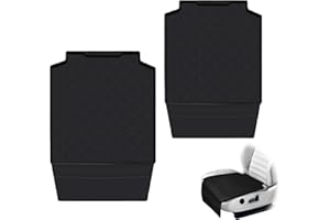 STARWICOO Car Seat Protector for Kids, Featuring Latch-Compatible Design with Waterproof Anti-Spill and Compression Damage Protection (Black-2pcs)