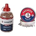 Crosman Copperhead 4.5mm Copper Coated BBS in EZ-Pour Bottle for BB Air Pistols and BB Air Rifles (6000-Count) & LHP77 .177-Caliber Premier Hollow Point Pellets (500-Count)