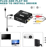 AXFEE RCA to HDMI Converter 1080P 720P USB Power PAL NTSC AV to HDMI view 5