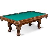 EastPoint Masterton Billiard Table, Pool Table, for Adults, Engineered Wood | Parlor-Style Drop Pockets, K66 Rubber Bumpers, Scratch-Resistant Rail, Built-In Leg Leveling, Pool Cues, Man Cave Furniture