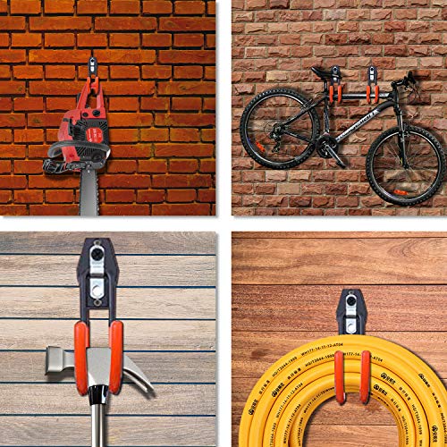 image for Jocoo 10 Pack Garage Storage Utility Double Wall Hooks, Heavy Duty Ste