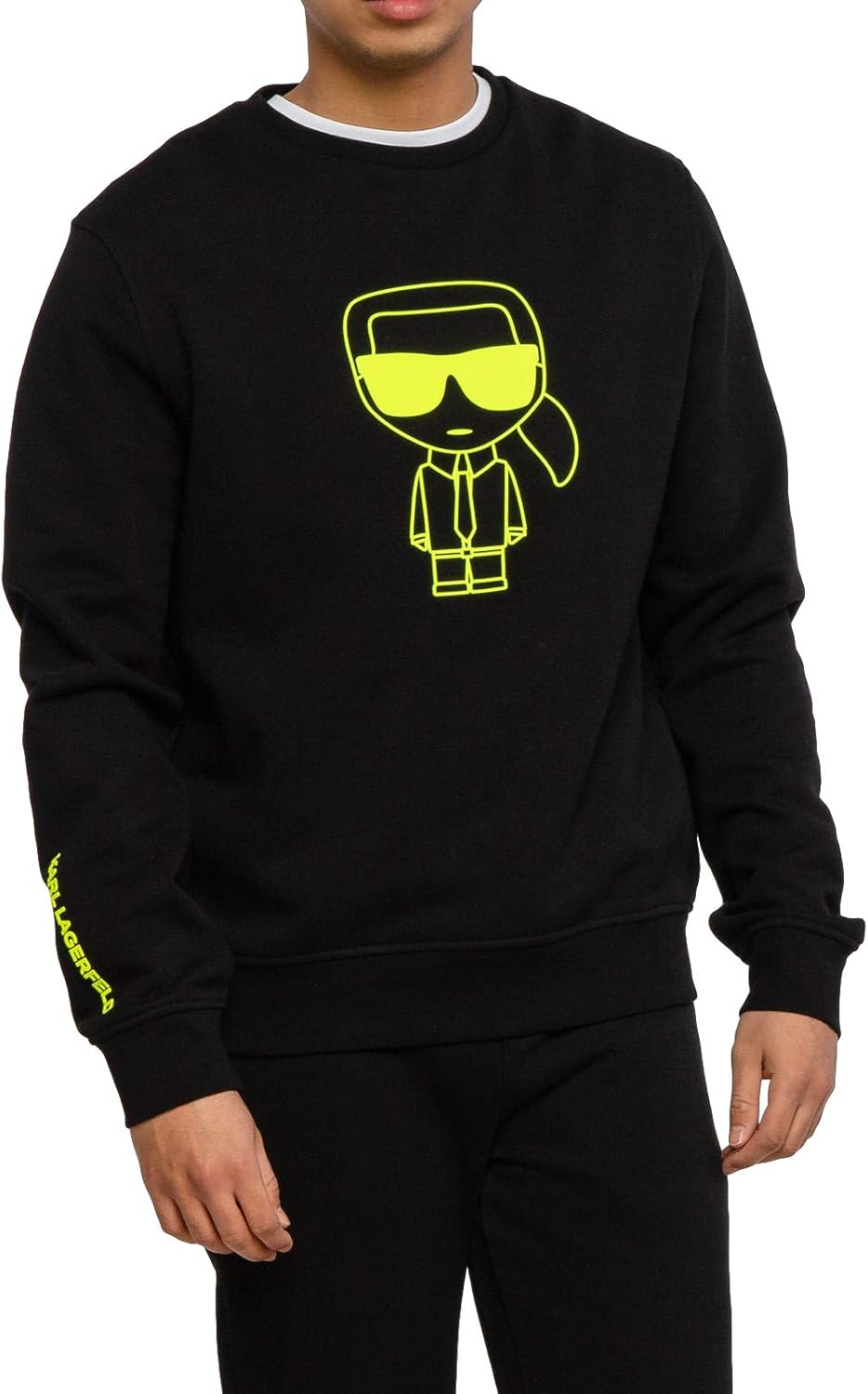 Karl Lagerfeld Herren Sweatshirt Karl Ikonik Logo Fluor Modell 705096