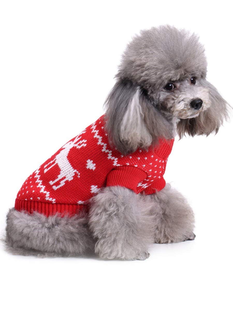 Hunde BesserBay Hundepullover Weihnachten Hundemantel Katzen Kleidung