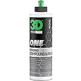 3D One Car Scratch & Swirl Remover Hybrid Rubbing Compound & Polish Buffing Compound for True Paint Correction 8oz Made in USA