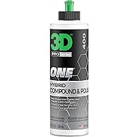 3D One - Professional Cutting, Polishing, and Finishing Compound (8 oz.) for Paint Correction, Auto Detailing and Buffing