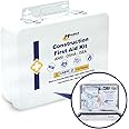 MFASCO Construction First Aid Kit - 2021 OSHA Class A Metal Box, ANSI Compliant - 25 Person, Assaembled in The USA - Easy Refill QR Code - Sturdy, Weatherproof - Ideal for Job Sites & Vehicles