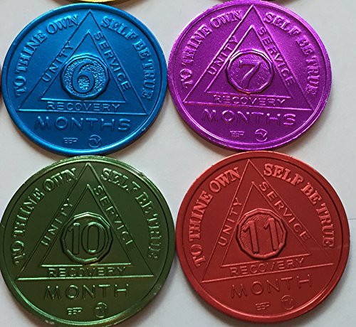 4 Recovery+Medallion+Coins+24hr+11mo+Commemorative