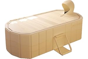 HOUTCLORT Foldable Bathtub for Adult Large 59'in Collapsible tub Portable Bathtub for Bathroom Folding SPA Tub for Shower Stall, Ideal for Small Spaces