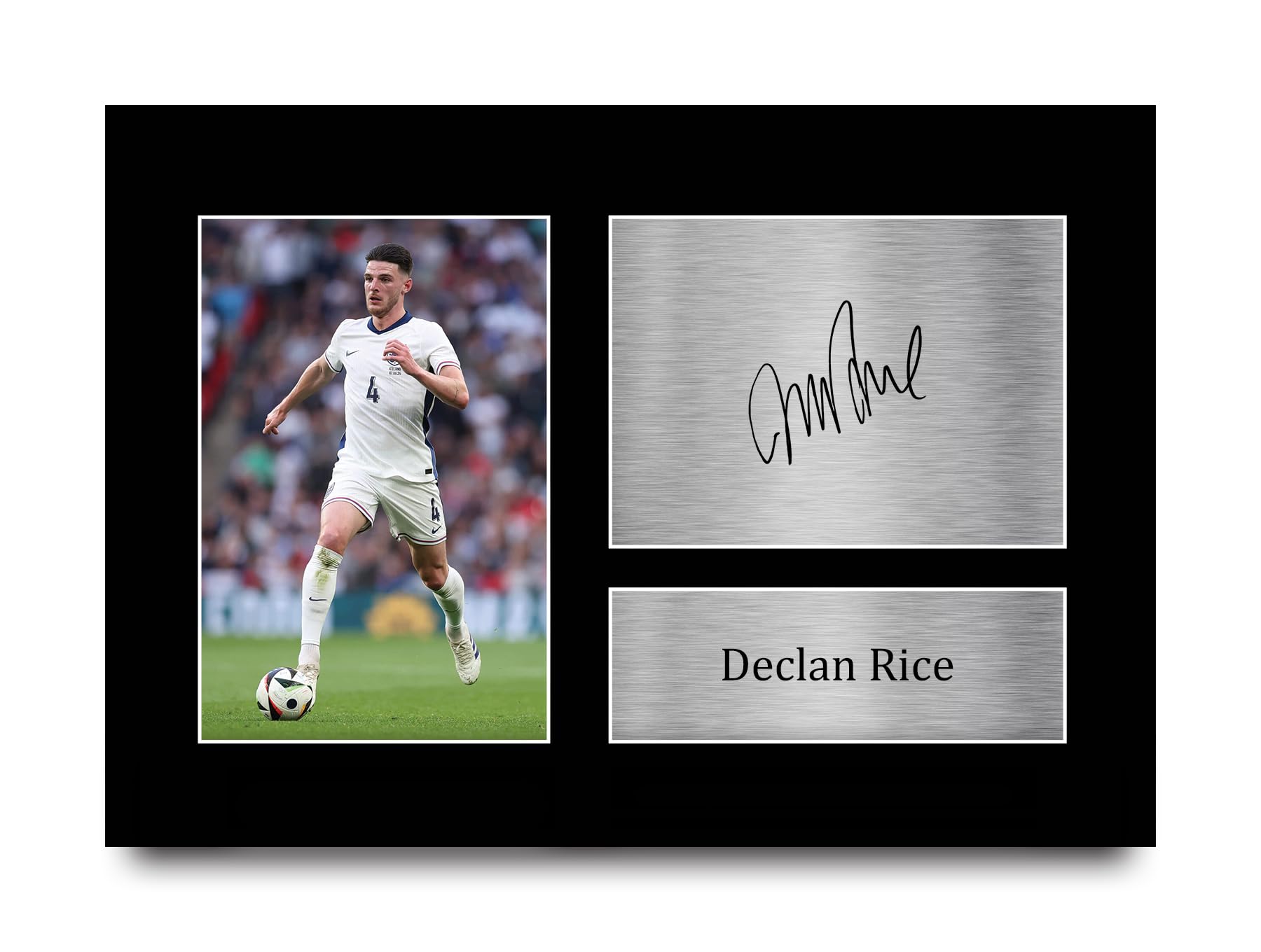 HWC Trading A4 Declan Rice England Gifts Printed Signed Autograph Picture for Football Fans and Supporters